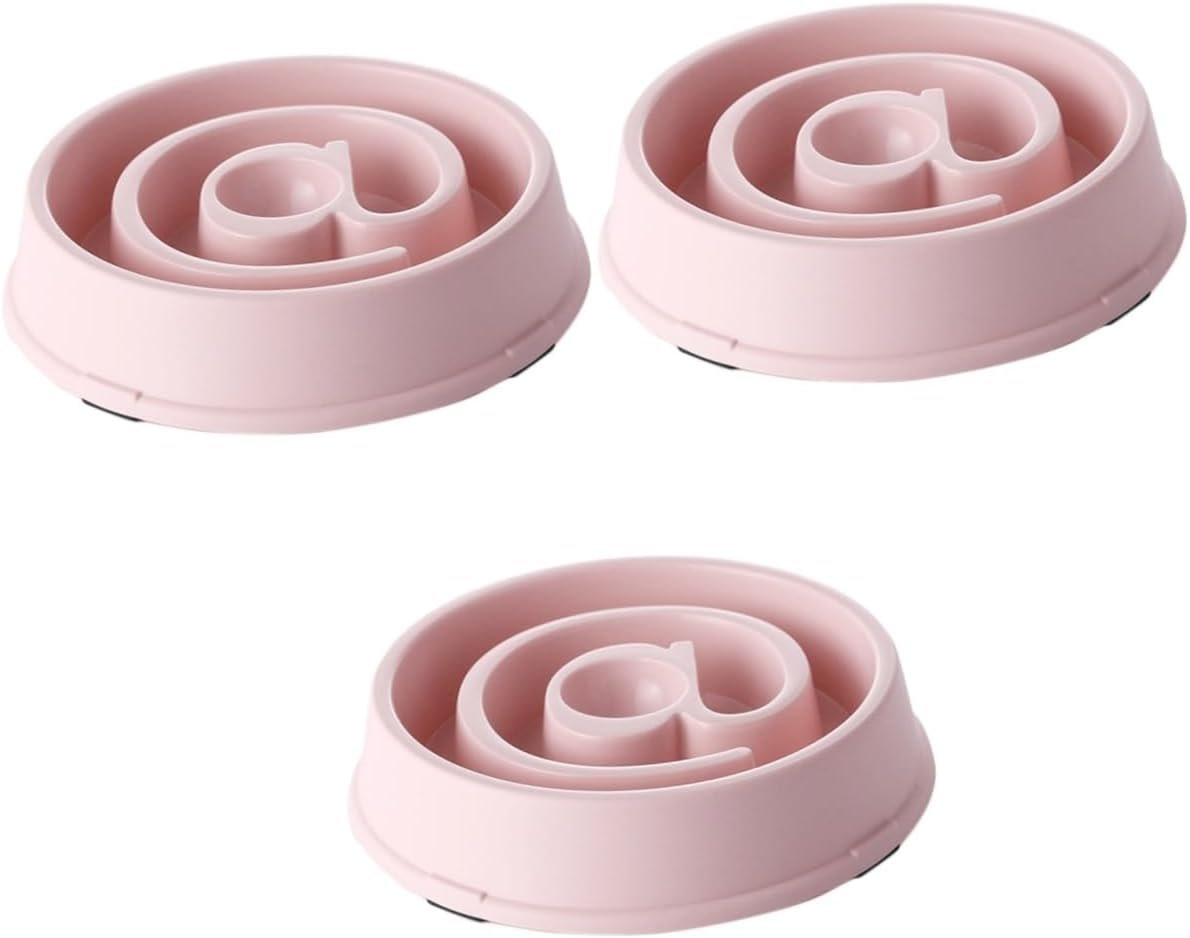 3Pcs Slow Feeder Dog Bowls Non Pet Feeding Dish for Cat Dog Puppy Simple Food Bowl for Healthy Eating