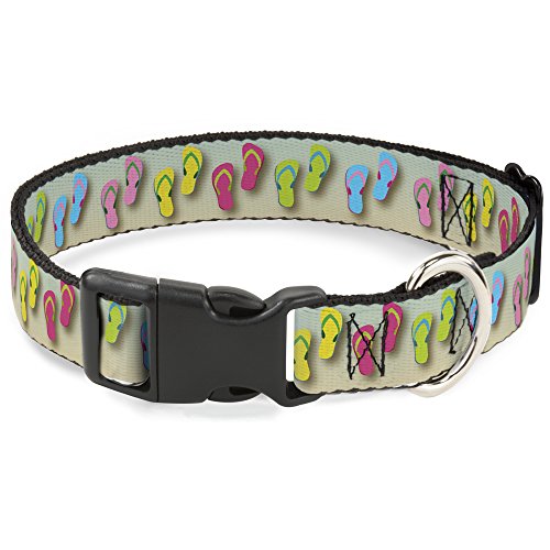 Collar de plástico con hebilla ajustable bicolor burdeos naranja de 1,27 cm 2