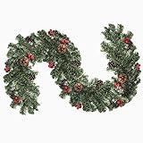 Weihnachtsgirlande Künstliche,180cm Türkranz,für Weihnachtliche Fensterdeko &Weihnachtsdeko Girlanden,Weihnachten Außen und Weihnachtsdeko Innen