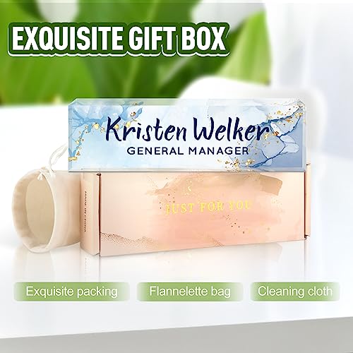 Image of Name Plate for Desk, Desk Name Plate Personalized, Office Decor for Women Men, Acrylic Desktop Accessories, Office Appreciation Gifts for Boss Social Workers Nurse Teacher Employee (Blue /White)