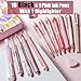Four Candies Rose Series Gel Pens, Cute Writing Pens with Black & Pink Ink, 0.5 mm Smooth Fine Point, School Office Supplies Girly Stationery Aesthetic Desk Accessories for Women, Set of 12