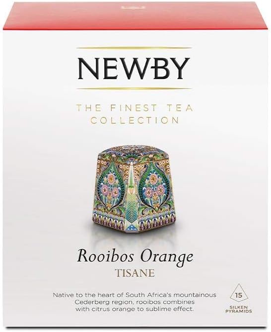 Newby Teas Silken Pyramids Rooibos Orange Tea 38 g (Pack of 1, Total 15)