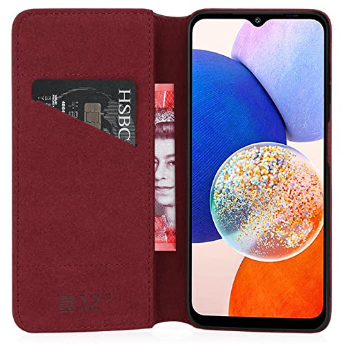 Coque Samsung Galaxy A14 cuir véritable étui portefeuille 2023