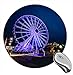Produktbild Riesenrad Vergnügungspark Nacht 10244 Hintergrund Desktop Gummi Rutschfest Gaming Runde Mauspad Mausmatte Mousepad