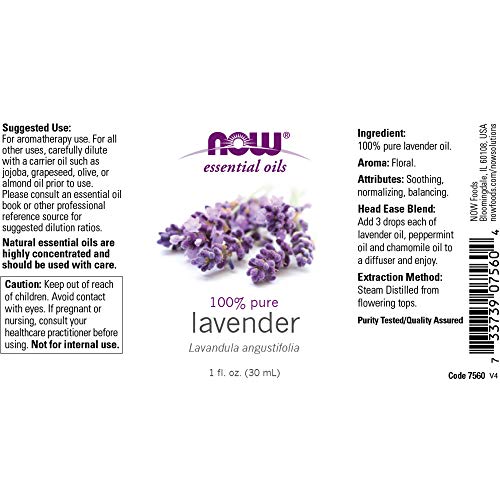 3-Pack Variety Of Now Essential Oils: Pure & Natural Blend - Lavender, Eucalyptus, Peppermint #TOP4