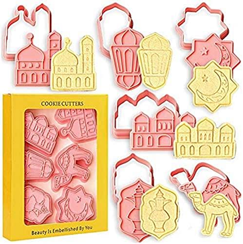Formine Biscotti,Stampo per Biscotti,Stampi per Biscotti 3D,Stampi Biscotti,Formine per Biscotti,per Decorare Biscotto, Dolci, Torta-Cookie Cutter Set, 3D Pressable Cookie Cutter Set-6 Pezzi