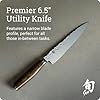 Shun Premier 6.5 Utility Knife, Handcrafted Japanese Knife, VG-MAX Core with Damascus Stainless Steel Cladding, Pakkawood Handle, Precision and Sharpness for Professional and Home Chefs