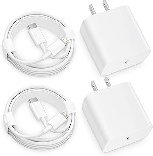iPhone 12 13 14 Fast Charger,【MFi Certified】 2-Pack 20W Type C Fast Charger Block with 6FT USB-C to Lightning Cable Compatible with iPhone 14 13 12 11 Pro Max/Pro/Plus/Mini/Xs Max/XR/X, iPad