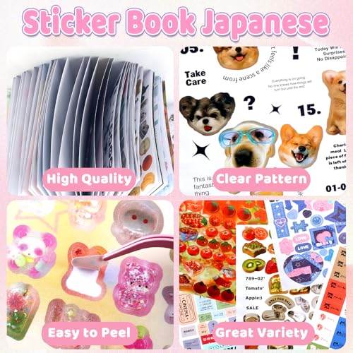 Image of 3500Pcs Korean Stickers for Kpop Photocards Decor Stickers Book Aesthetic Toploader Sticker Glitter Butterfly Sweetheart Ribbon Flower Alphabet Cute Scrapbook Sticker for DIY Card Art Crafts 60-Page