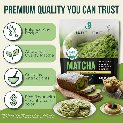 Image of Jade Leaf Matcha Organic Culinary Grade Matcha Powder - Japanese Green tea for Baking, Smoothies, Lattes, and Skin Care, 30g / 1.06 Ounce (Pack of 1)