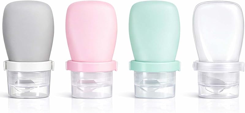 Frascos de silicone para viagem WXOIEOD, 60 mL, 4 unidades