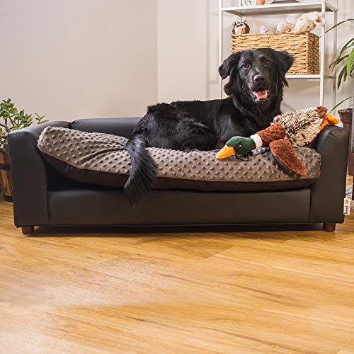 Keet Fluffy Deluxe Pet Bed, Charcoal, Large (40X23X13) #TOP2