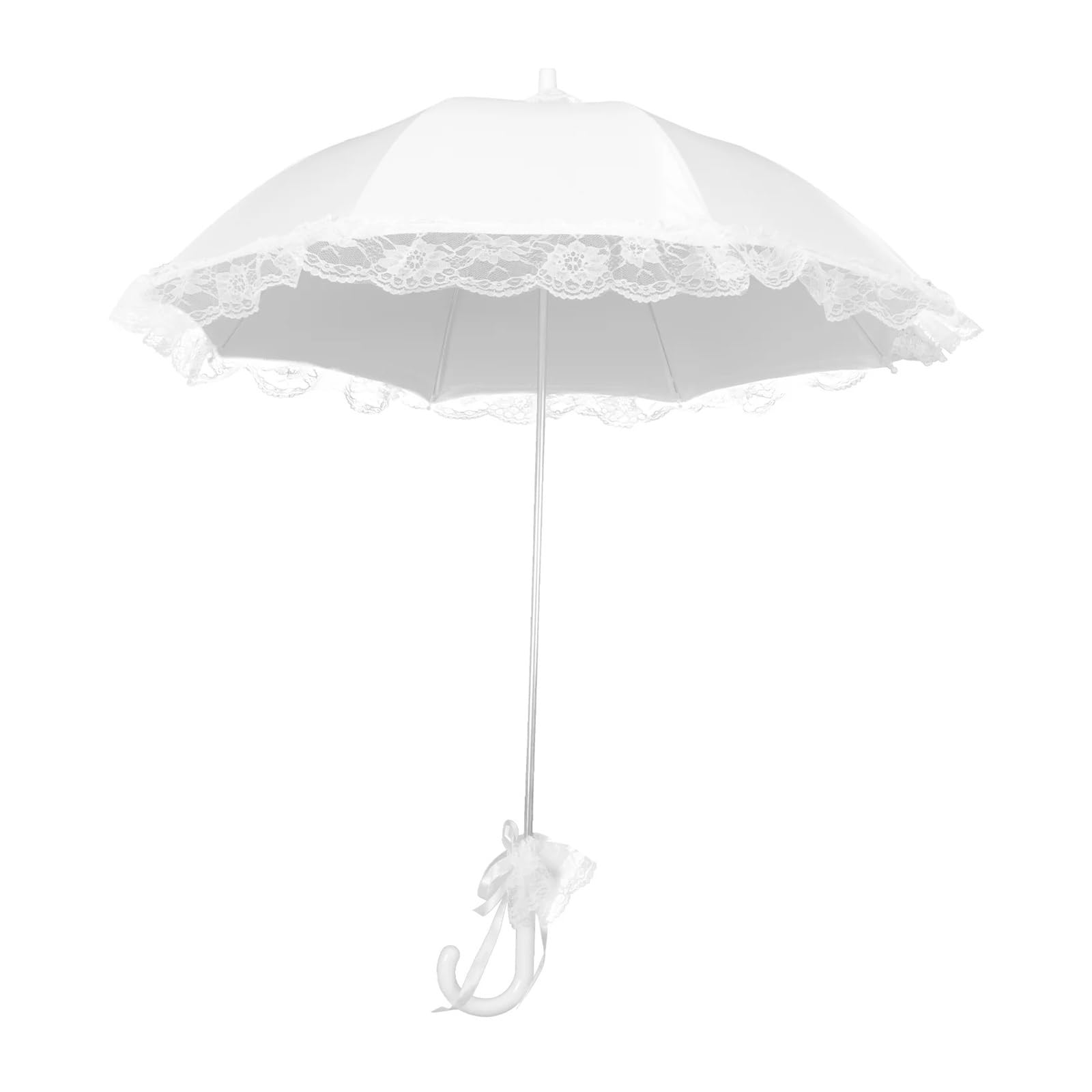 Koronkowa parasolka, Koronkowy Parasol Ślubny Fotografia Prop Biały 78x70cm