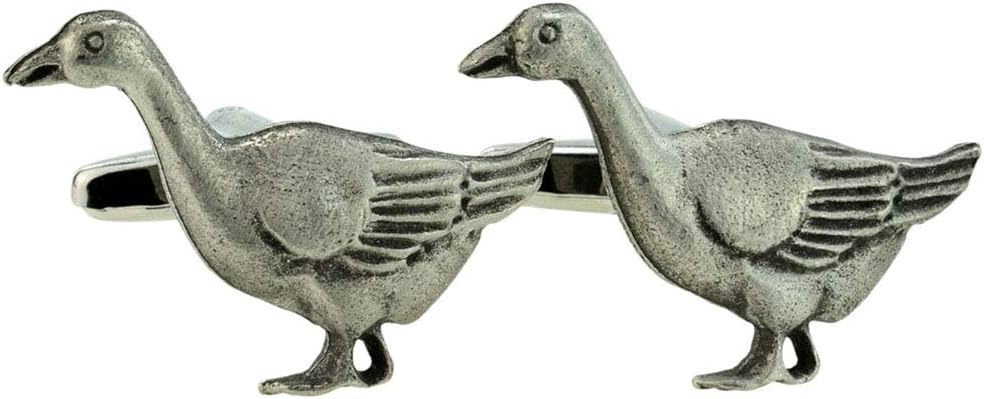 Cadogan Gifts English Made Pewter Goose Fowl Farm Cufflinks Presented in a Box