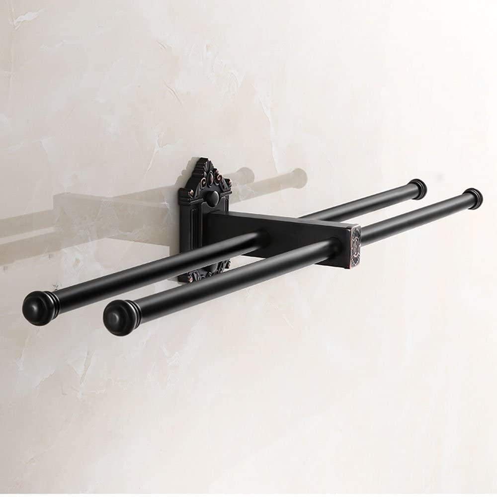 Stendino Rame Nero Bagno Doccia Porta asciugamani da bagno Ispessimento Accessori hardware Gancio a torre Anello a mano Decorazione Comfortable anniversary