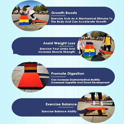Trampolín de gimnasia de madera de 80x50x20cm con tabla curva de entrenamiento y 4 resortes 7
