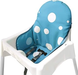 AT Seat Covers Cushion for IKEA Antilop Highchair, Washable Foldable Baby Highchair Cover IKEA Childs Chair Insert Mat Cushion(Blue)
