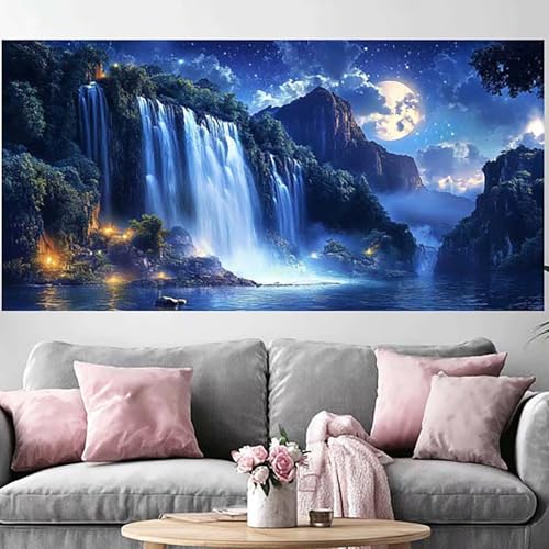Diamond Painting Automne 50x100cm : Kit Peinture Diamant 5D Grand Format pour Adulte