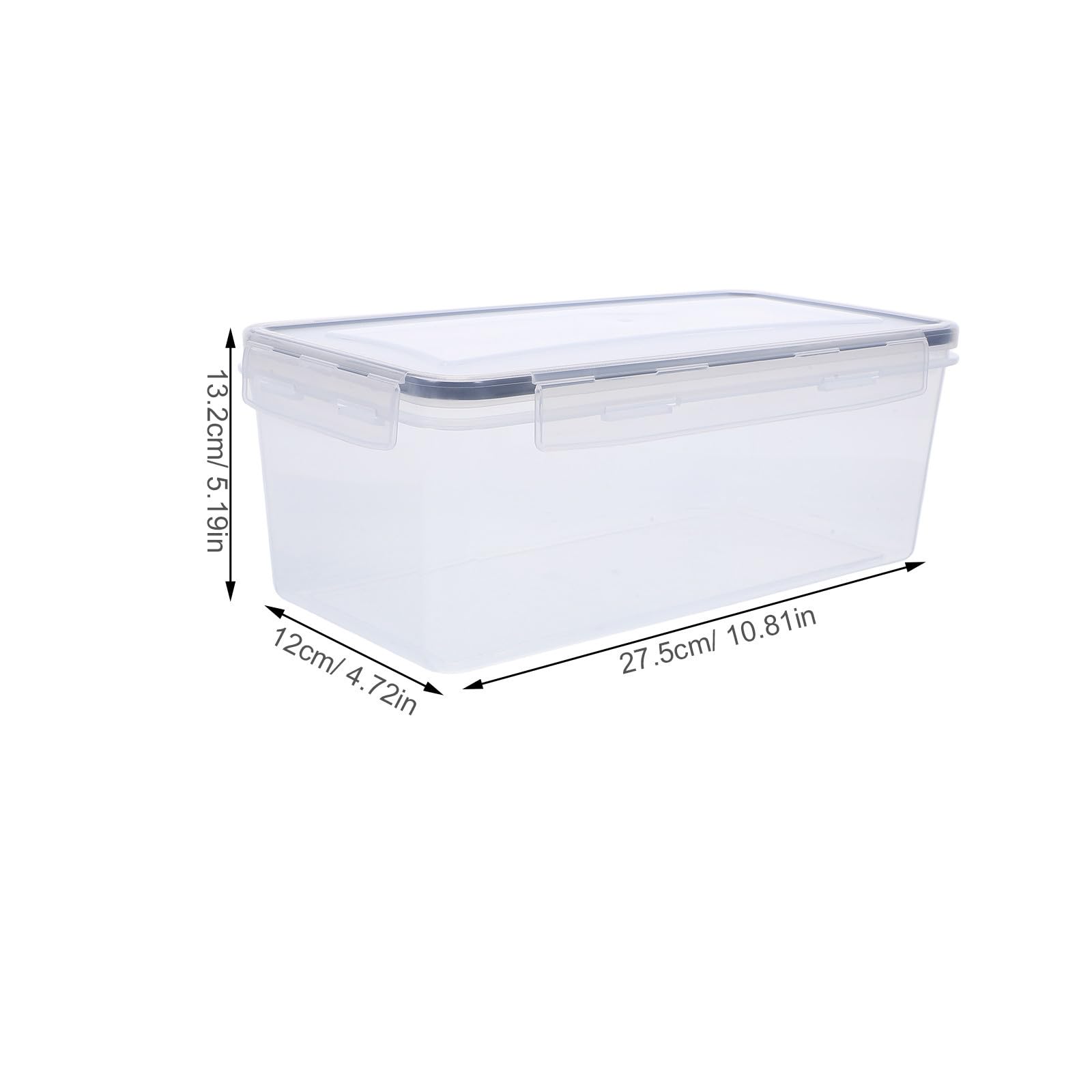 Set 4 Contenitori Ermetici per Alimenti da Cucina 3,2l in Plastica Pp Trasparente Impilabili con Coperchio per Conservazione e Organizzazione Alimentare