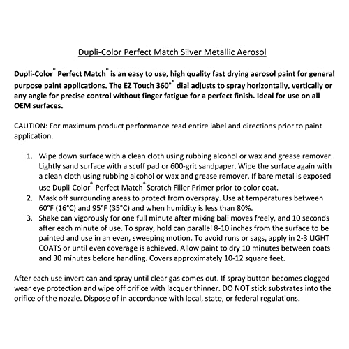 Image of Dupli-Color Perfect Match Premium Automotive Paint, Silver, 8 oz