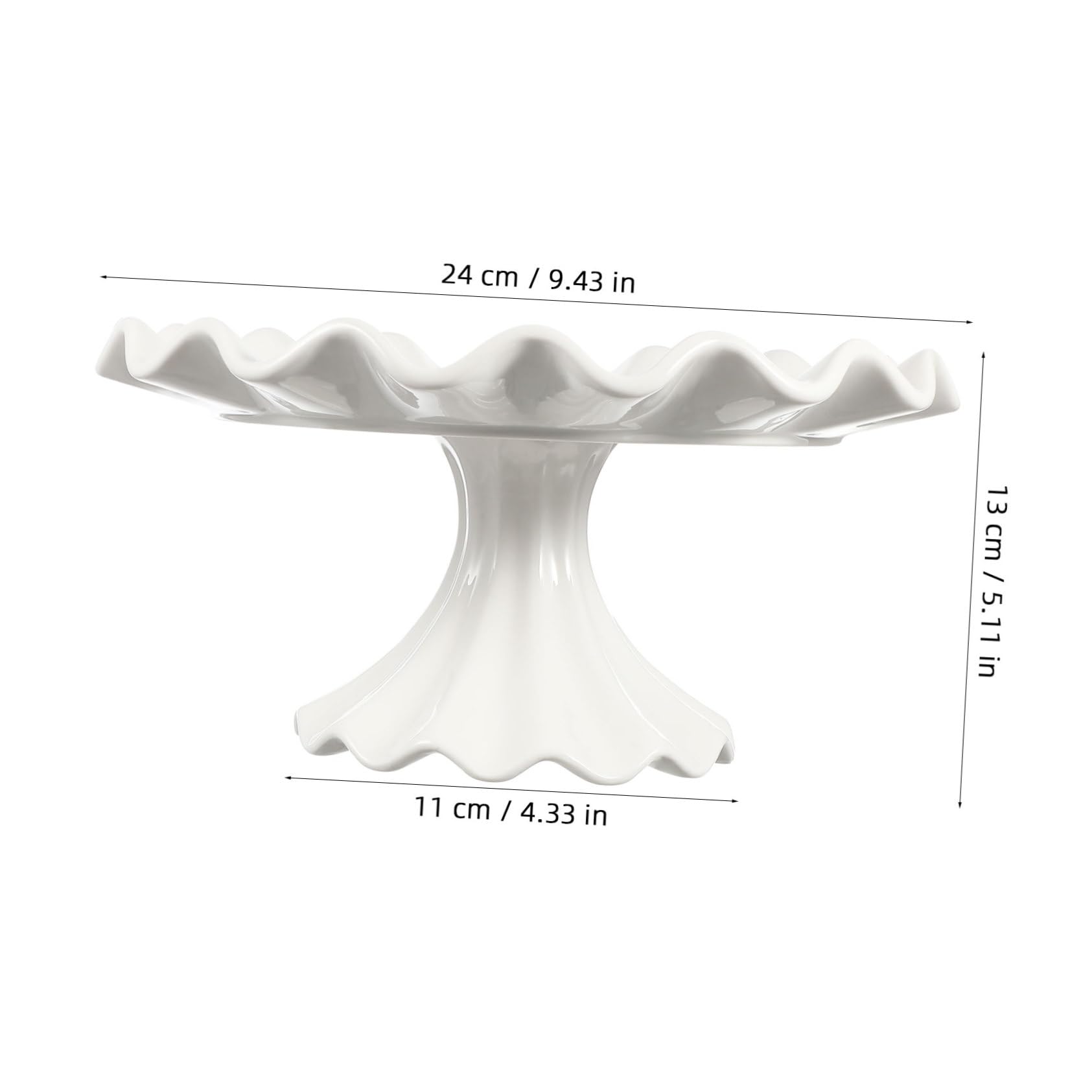 Angoily Présentoir à Gâteaux sur Pied Plateau de Présentation à Desserts Présentoirs à Pied pour Fêtes Assiette à Gâteau Céramique Support à Gâteaux