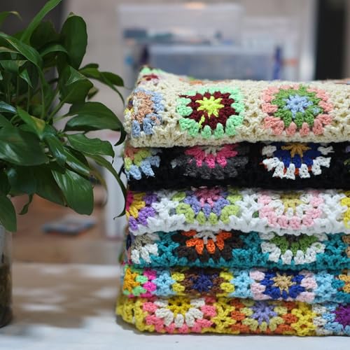 55x25in Handmade Crochet tassels Fringed Poncho Cape Shawls Wraps Granny Square Womens Coat Sweater4