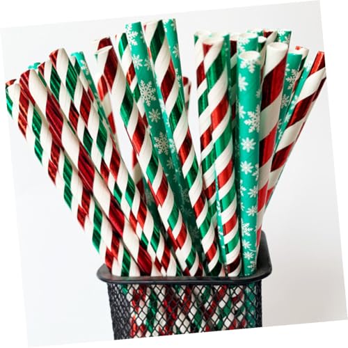 MAGICLULU 150 pitillos de papel desechables navideños biodegradables miniatura 6