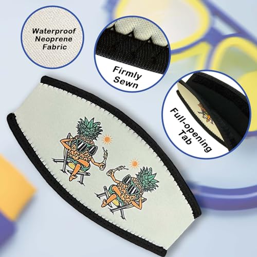4 piezas de cubiertas para correas de máscaras de buceo, correas de neopreno para máscara de snorkel para hombres y mujeres, cubiertas para gafas deportivas acuáticas, protector impermeable para cabello al nadar miniatura 5