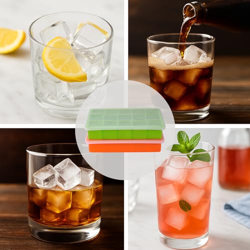 2 Pack de Bandejas de Hielo de Silicona con Tapa miniatura 6