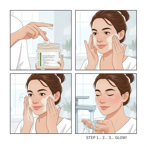 Image of Rice Water Tan Removal Face & Body Scrub | Enriched with Rice Water, Kojic Acid & Vitamin C | Brightening, Tan Removal & Skin Polishing - 400ml (Pack of 1)