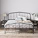 Zinus Heidi Bett 140x200 cm - Höhe 31cm mit Stauraum unter dem Bett - Metall Plattform Bettgestell mit Kopfteil und Fußteil - Schwarz