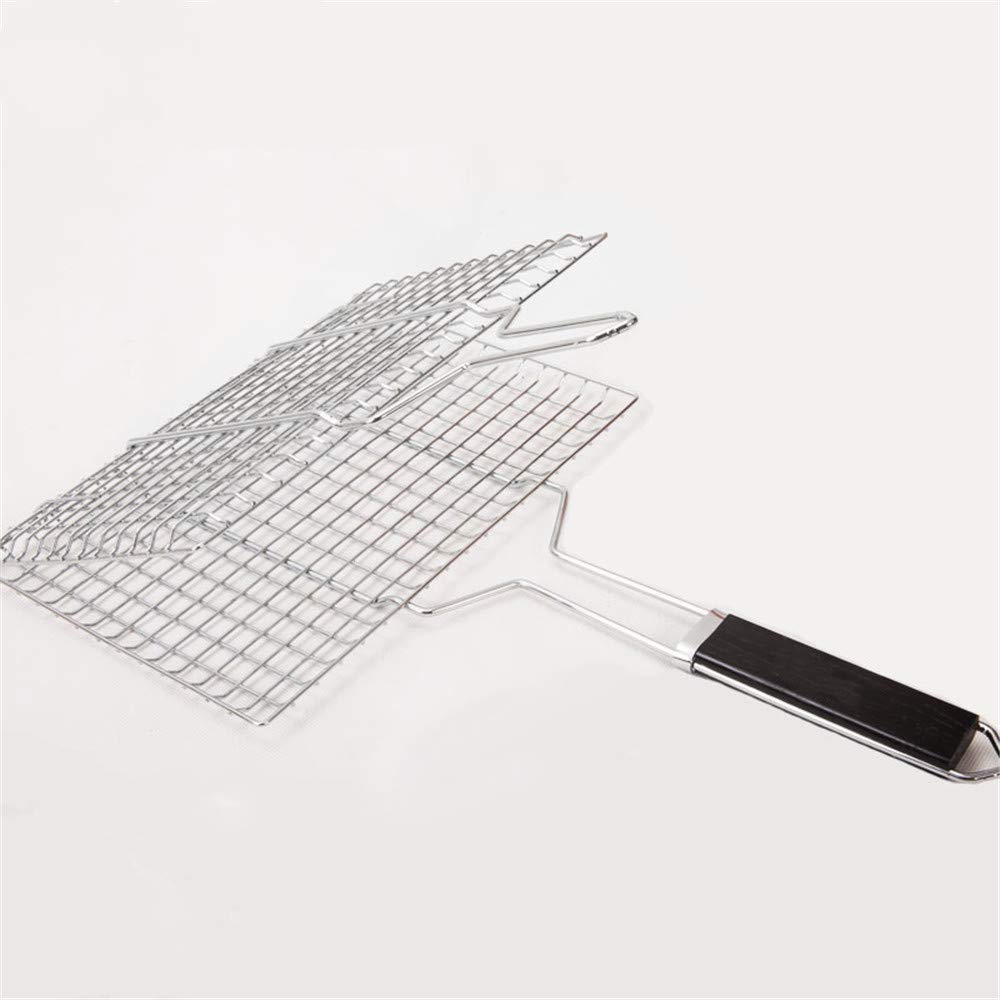 Accesorios para Barbacoa, Cesta para Asar a la Barbacoa, férula para Barbacoa de Pescado a la Parrilla de Acero Inoxidable, Suministros de Herramientas para Barbacoa