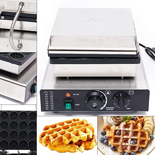 Macchina per Waffle, Mini Macchina elettrica Antiaderente Rotonda con Controllo della Temperatura e del Tempo - Perfetta per Gli Amanti dei Waffle,