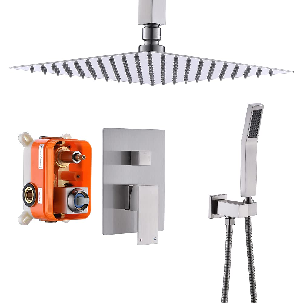 Buy Bokaiya 10 Inch Ceiling Brushed Nickel Shower System Bathroom