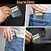 Travelambo Front Pocket Minimalist Leather Slim Wallet RFID Blocking Carbon Fiber Texture(Blue)
