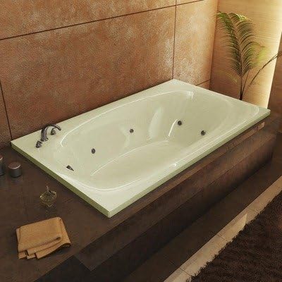 St. Kitts 36 x 66 x 23" Rectangular Whirlpool Jetted Bathtub Color/Trim / Tile Flange / Front Skirt / Drain: White / Polished Brass / No / No / Right