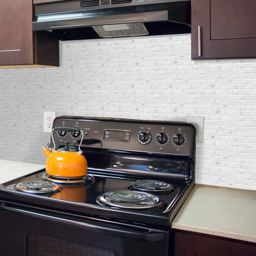 Baldosas Adhesivas Pared Gris Blanca Azulejos Adhesivos Cocina PVC Autoadhesivo Vinilos de Pared Decorativos Azulejos Adhesivos Baño Impermeable Azulejos Adhesivos Extraíble 15x30cm/2pcs