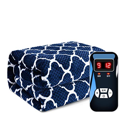 Heizdecke Winter beheizt Samtplüsch Decke Smart-Herunterschalten Elektroheizung Matratze mit Digital-Fern Timer und 5 Hitzeeinstellungen (Größe: