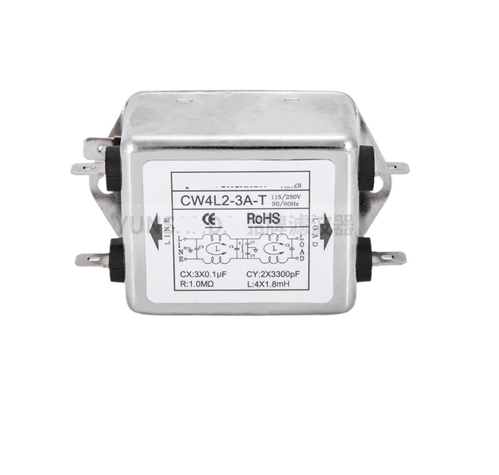 Filtre d'alimentation de précision CW4L2-3A-T pour courant pur 220V