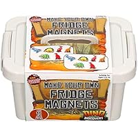 Make Your Own Fridge Magnets Dinosaur Kit, 12 Pieces, Ages 6+, Dino Discovery Collection