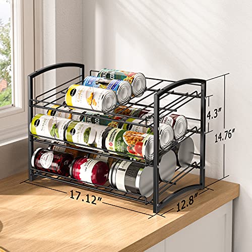 image for Can Rack Organizer, 3-Tier Stackable Can Holder Dispenser for Kitchen 