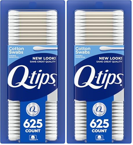 Q-tips Cotton Swabs for Hygiene and Beauty Care Original Cotton Swab Made with 100% Cotton 625...