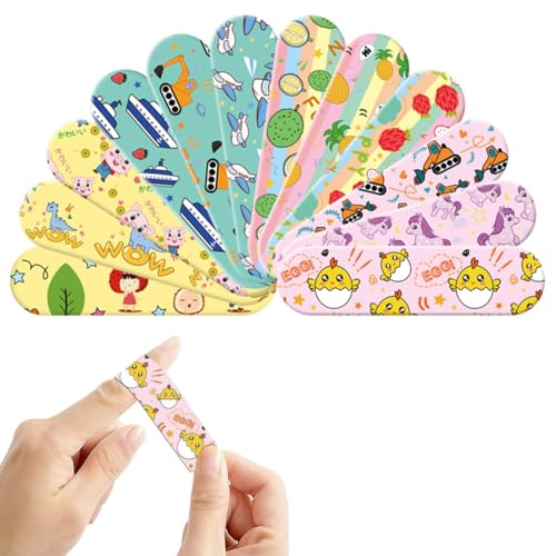 IKOPFLN 120 vendas de dibujos animados para niños, vendas impermeables con dibujos animados, tiritas infantiles