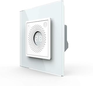 LIVOLO APP contrôle Capteur d'Induction d'Humidité de Température,Hygromètre Numérique LED pour Intérieur,Interrupteur d'Humidité avec Moniteur de Température, Alexa,Google Assistant,VL-C7FEZ-2WP