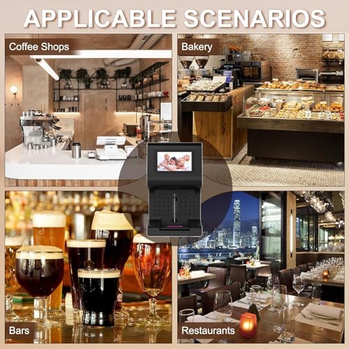 Lebensmitteltauglicher Kaffee-Latte-Art-Drucker | 45CC Fassungsvermögen (700+ Drucke) | 7'' Touchscreen / Mobile Steuerung | 7,5cm Druckbereich | DIY-Dekorationshersteller für Kuchen & Desserts 8 Lebensmitteltauglicher Kaffee-Latte-Art-Drucker | 45CC Fassungsvermögen (700+ Drucke) | 7'' Touchscreen / Mobile Steuerung | 7,5cm Druckbereich | DIY-Dekorationshersteller für Kuchen & Desserts