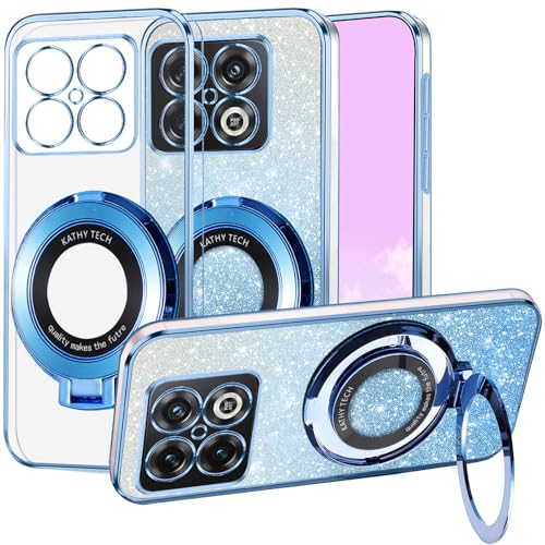 Coque OnePlus 10 Pro transparente à paillettes MagSafe avec anneau