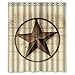 WECE Creative Bath Western Texas Star Shower Curtains (60" x 72" )