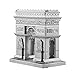 piececool 3D Puzzle modellbausatz Erwachsene 3D Metall Puzzle 3D Puzzle Erwachsene für DIY Weltbekannt Architekturmodell Metallmodell-Puzzles für Erwachsene- ARC DE TRIOMPHE-41pcs