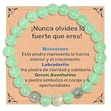 Rebundex Pulsera Piedras Naturales Mujer Elastica Regalos Originales para Mujer Cumpleaños Regalo Amiga Cumpleaños Detalles Compañeros de Trabajo Despedida La Jubilacion Originales