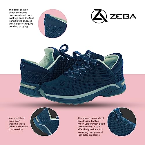 Image of ZEBA Hands Free Slip on Sneakers for Women - Step Up Your Comfort and Style with Perfect Walking Shoes and Fashion Sneakers